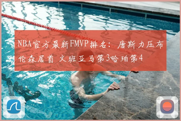 NBA官方最新FMVP排名：唐斯力压布伦森居首 文班亚马第3哈珀第4
